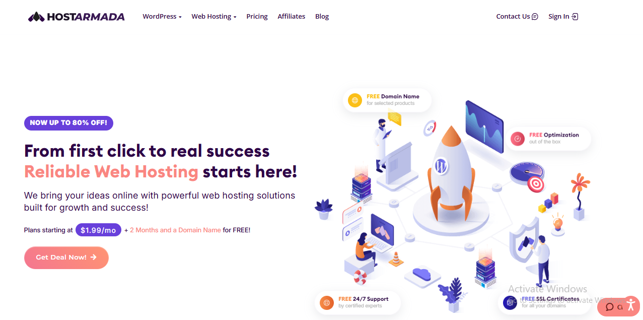Hostarmada website