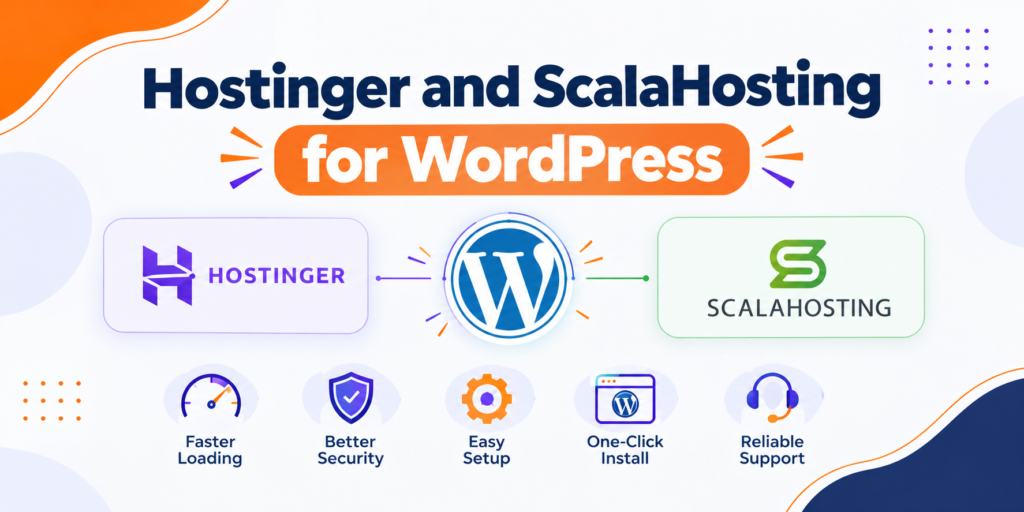 Hostinger and ScalaHosting for WordPress