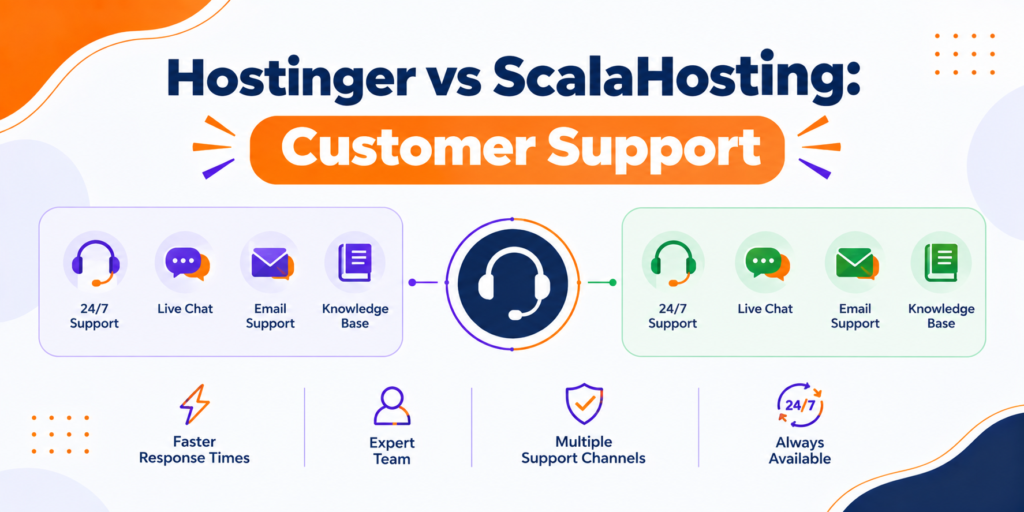 Hostinger vs ScalaHosting Customer Support