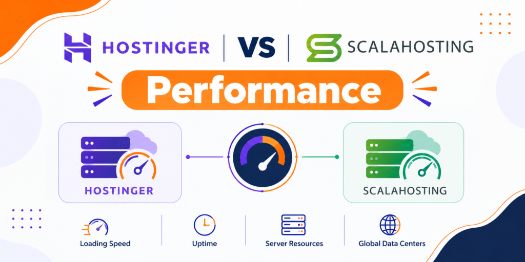 Hostinger vs ScalaHosting Performance